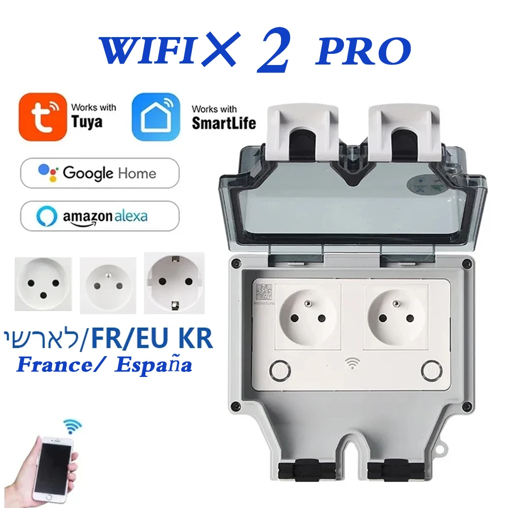 Outdoor Power Outlet With Remote Control - Электрическая настенная розетка с таймером, 220