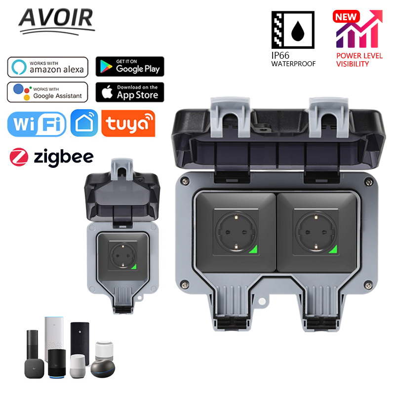 Outdoor Power Outlet With Remote Control - Смарт-розетка электрическая с таймером и поддержкой