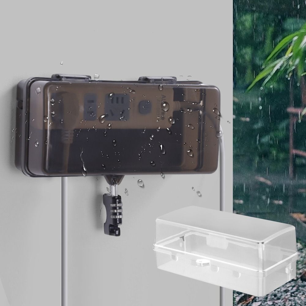 Outdoor Power Strip With Cover - Прочный пластиковый защитный короб для удлинителя,