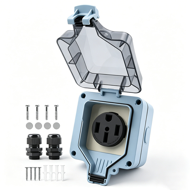 Outdoor Power Outlet Waterproof - Водонепроницаемая уличная розетка IP66 50А 125В/250В
