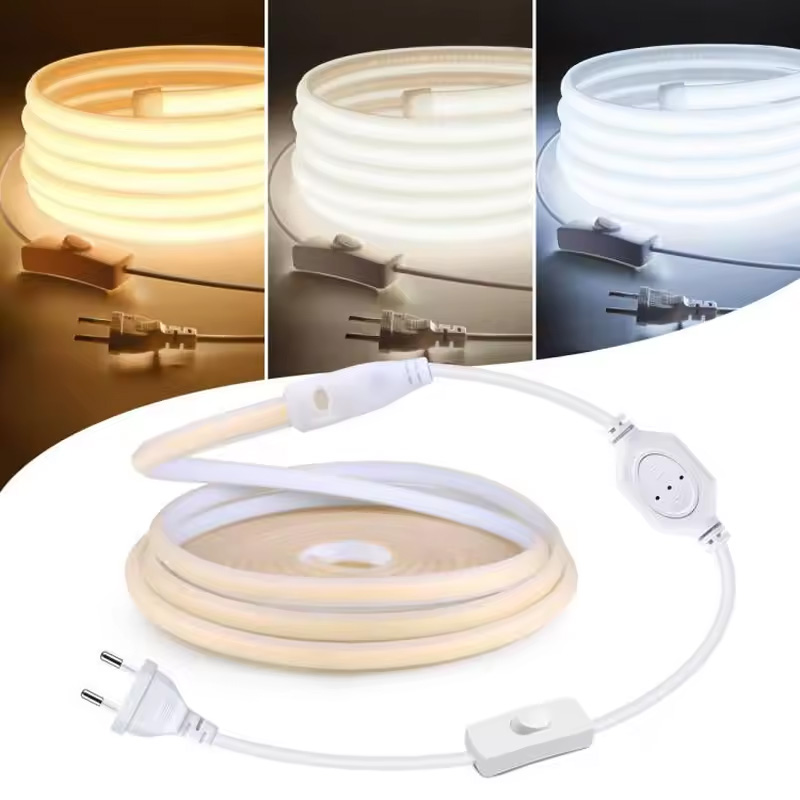 Outdoor Power Strip - Светодиодная лента COB 110В/220В, суперяркая, водонепроницаемая,
