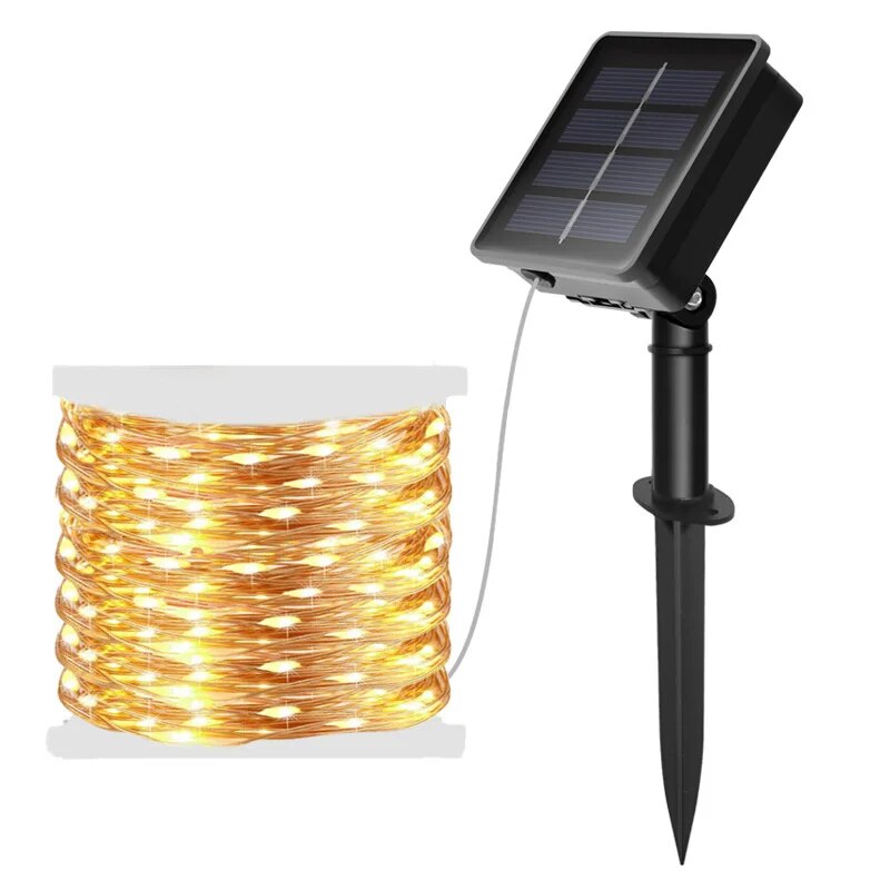 Outdoor Power For Wedding - 100 LED Солнечная Фея Водонепроницаемая медная