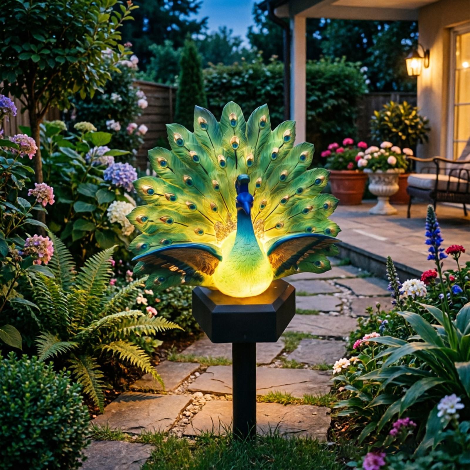 Outdoor Yard Power Stake - Солнечные садовые украшения в виде птиц,