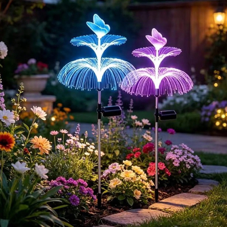 Outdoor Yard Power Stake - 2 шт. садовых светильников на солнечных