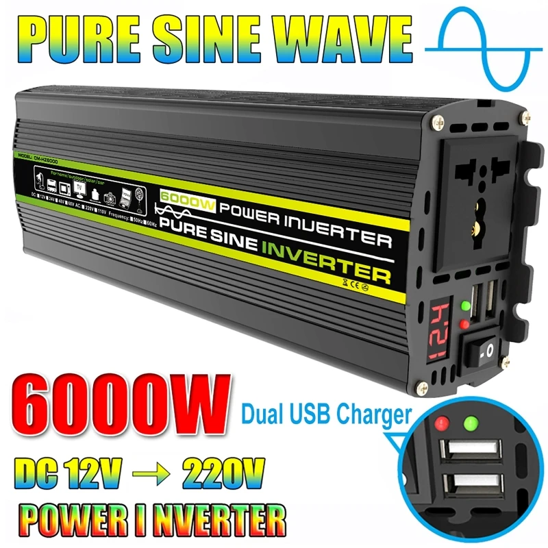 Outdoor Power Transformer - 6000 Вт DC12/24 В в AC