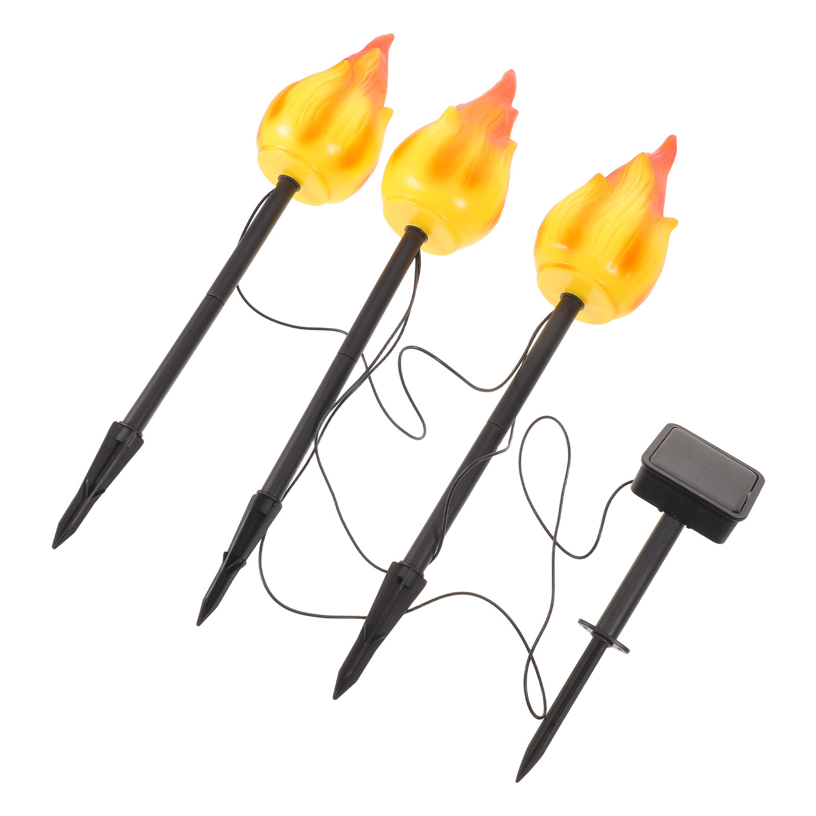 Outdoor Yard Power Stake - 3 шт. солнечных фонаря с эффектом