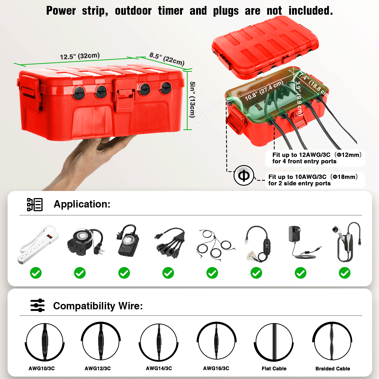 Влагозащищенный уличный удлини – обзор и цена Outdoor Power Outlet Waterproof