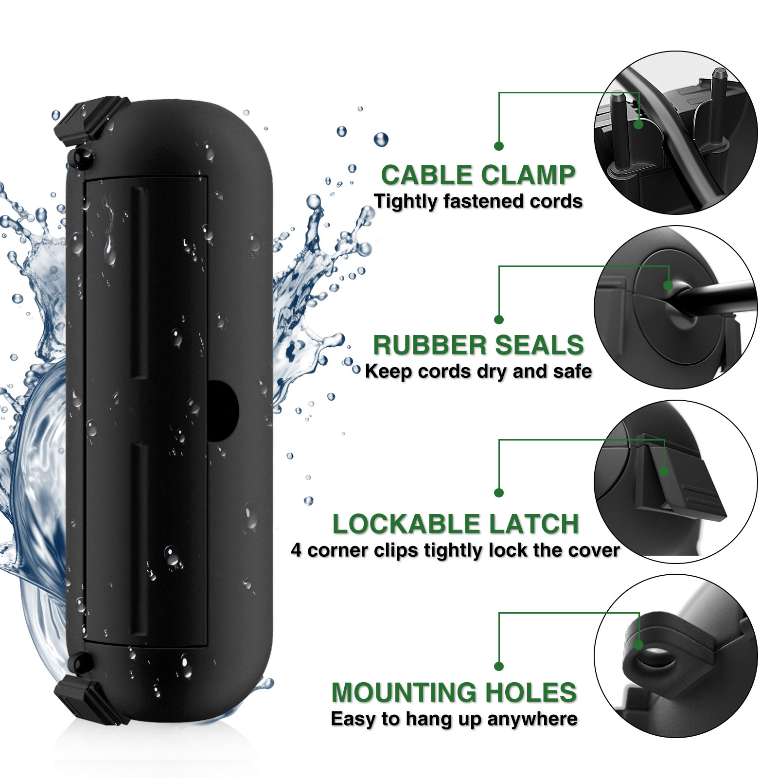 Маленький водонепроницаемый ул – обзор и цена Outdoor Power Strip With Cover
