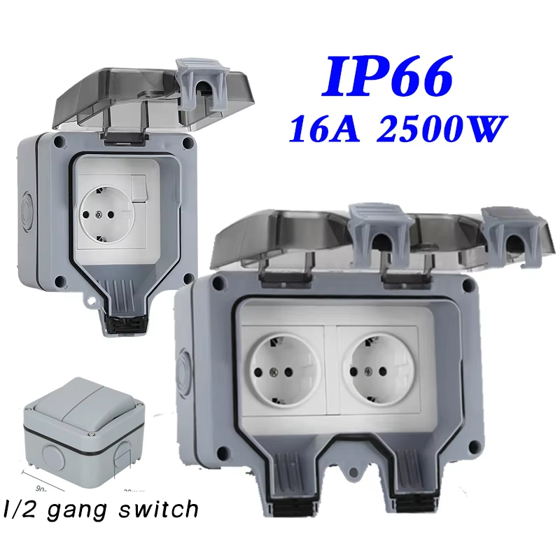 EU KR уличные настенные водоне – обзор и цена Outdoor Power Outlet Waterproof