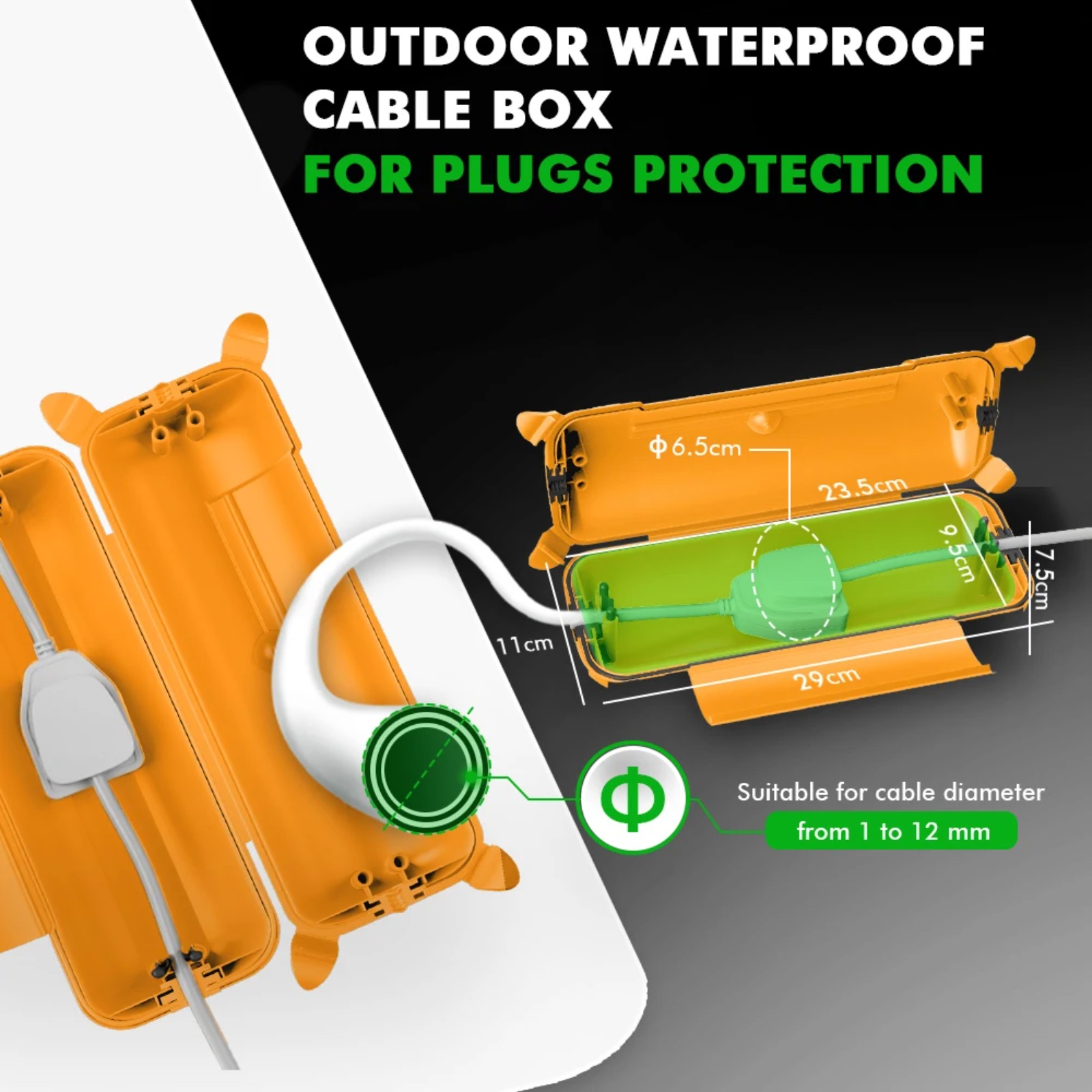 Защитный кожух IP44 для уличны – обзор и цена Outdoor Power Strip With Cover