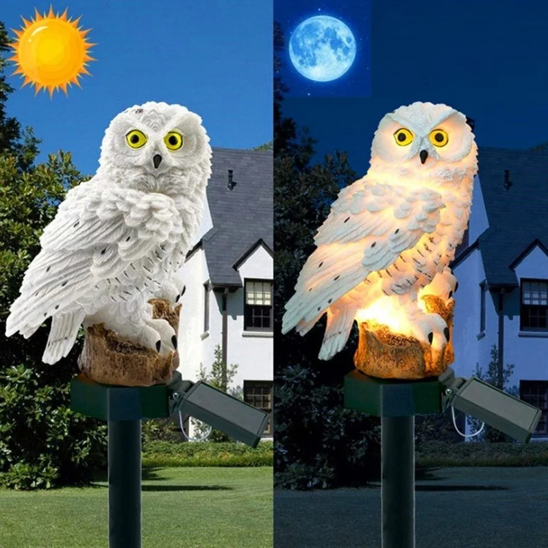 Солнечная статуэтка совы с LED – обзор и цена Outdoor Power Supply