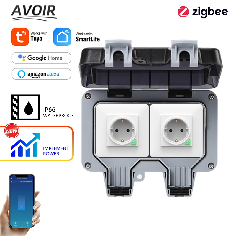 Электрические розетки Zigbee I – обзор и цена Outdoor Power Outlet Waterproof