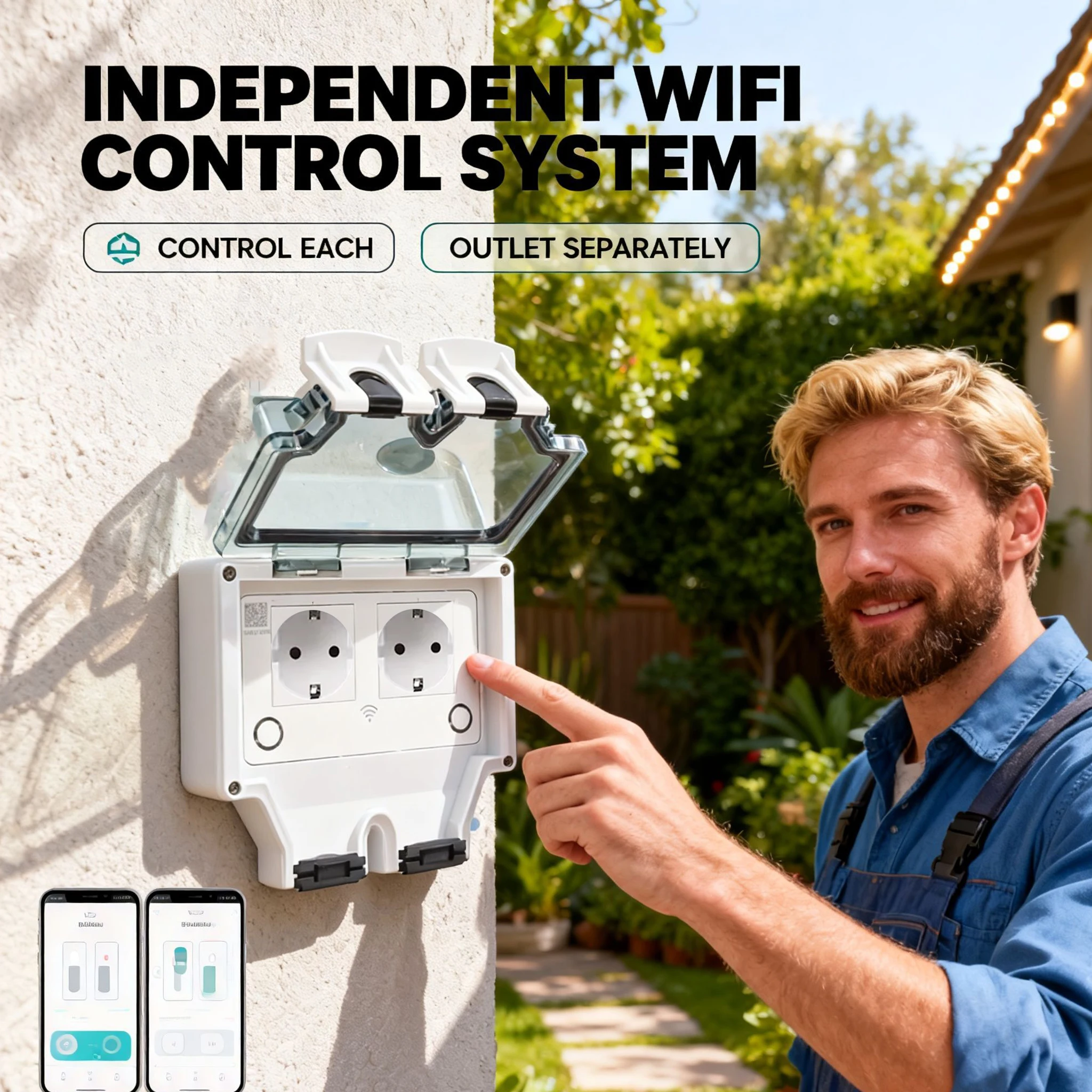 Водонепроницаемая электрическа – обзор и цена Outdoor Power Outlet With Remote Control
